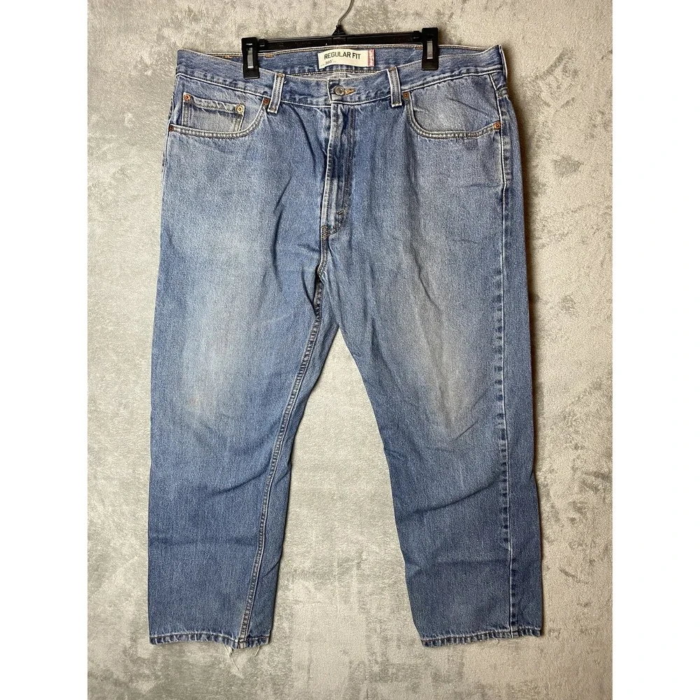 Levi's Mens 505 Jeans 40x29 Regular Fit Blue Denim